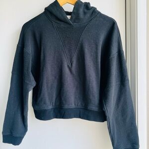 Spiritual Gangster Black Sweater w/ Hoodie Cotton Pocket Women Size: Medium